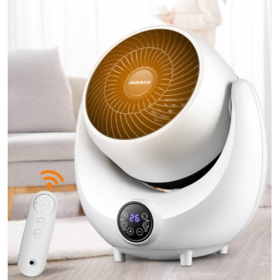  奧克斯（AUX） 取暖器暖風機迷你小型家用電暖器節(jié)能省電電暖氣遙控定時塔式廣角搖頭NFJ-200A7 NFJ-200A7遙控款