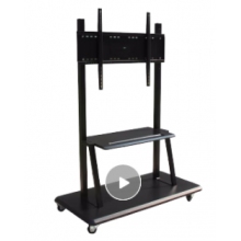 鴻合教學(xué)一體機(jī)會議平板55/65/75/85英寸多媒體觸摸智能視頻會議交互式培訓(xùn)互動電子白板觸控 75-86 移動支架